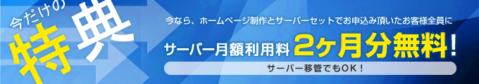 レンタルサーバー契約特典